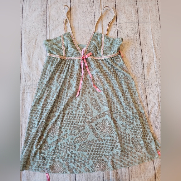 Free People Size Small Paisley Semi Sheer Lingerie Nightie Sexy Feminine Fairy - Picture 6 of 7